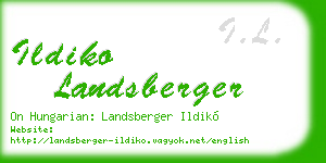 ildiko landsberger business card